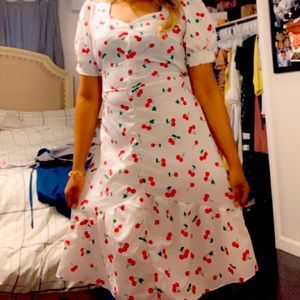 Cherry midi dress